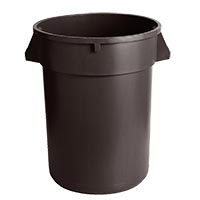 Lavex 44 Gallon Brown Round Commercial Trash Can