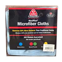 MAXIPLUS GLASS & MIRROR MICROFIBER CLOTH Blue, 16"x16" cloth Packed 6 each