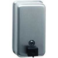 BK211 BOBRICK  #B-2111 40 OZ. SOAP DISPENSER VERTICAL, STAINLESS STEEL (1)...