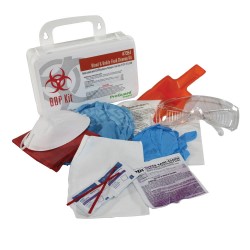 MASK, PROTECTIVE GLASSES, GLOVES AND MORE IN CLEAN UP KIT 12 safety items in plastic case (Includes gloves, mask, etc.)...