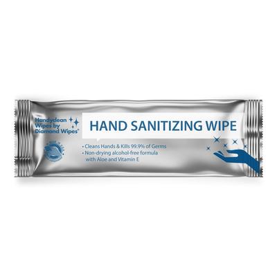 HANDYCLEAN HAND SANITIZING WIPES INDIVIDUALLY WRAPPED Packed 15. Can also be used to disinfect surfaces.