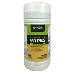 ACTIVA®HARD SURFACE WIPES IN CANISTER (100) Packed 8 canisters of 100 wipes 