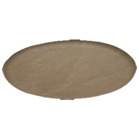 OVAL LEATHERETTE TRAY 11.5"x15" WHITE  