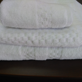 Hand Towels White Premium | Dobby Border | Hotel Towels & Linens