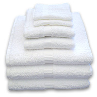 PLATINUM DOBBY BORDER WHITE GUEST TOWELING Hand Towels 16"x30" 3.0lbs/dz 