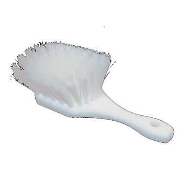 Nylon Bristles Utility Brushes - White Plastic Handle