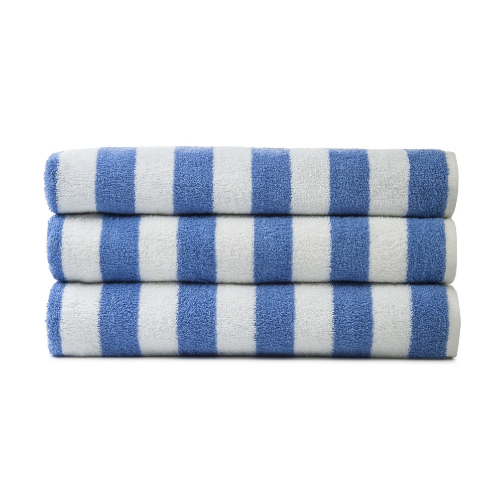 Blue and white striped towels new arrivals