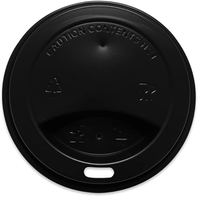 BLACK DOME SIPPER LIDS  For use with 8 ounce Hot Beverage Cups